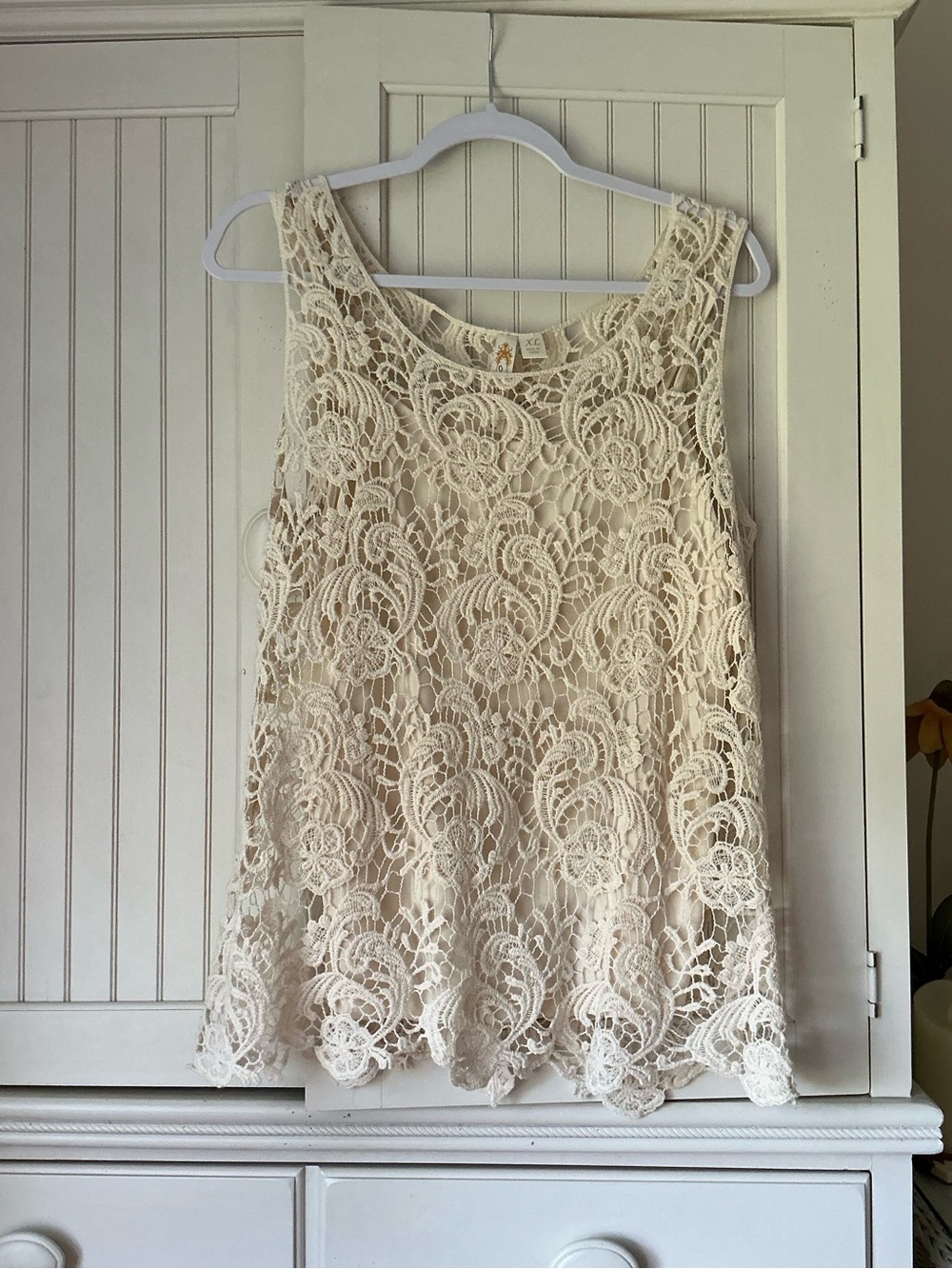 Fabulous 2 Piece  Crocheted Tank With Matching Camisole